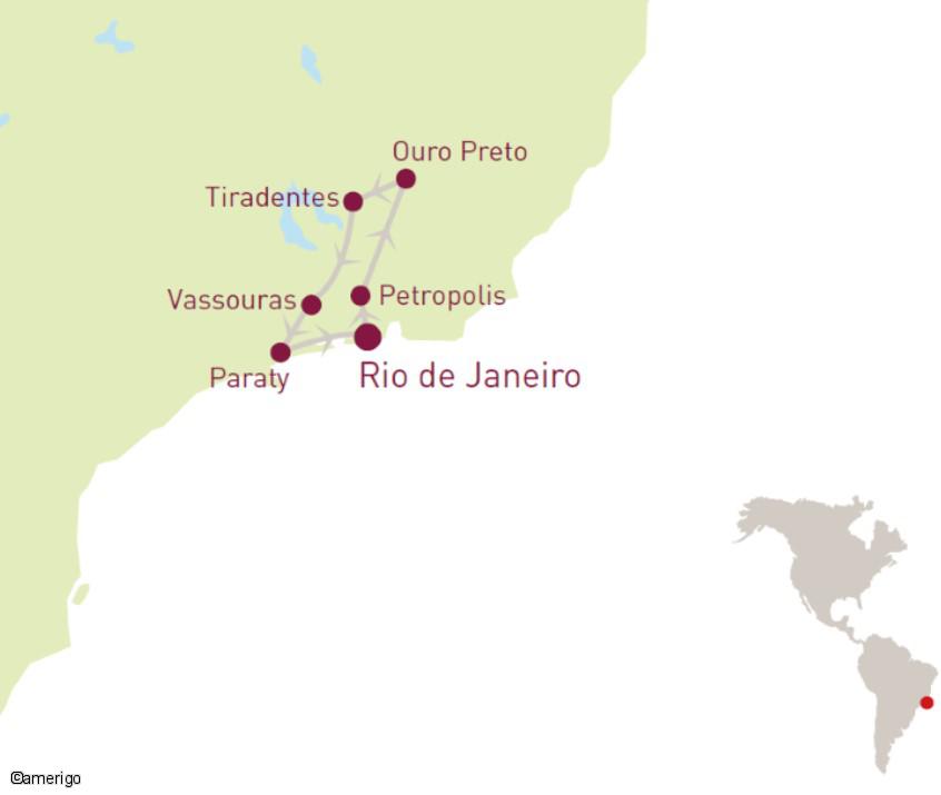 carte Carte Circuit Groupes - 10J - "Brésil Colonial"