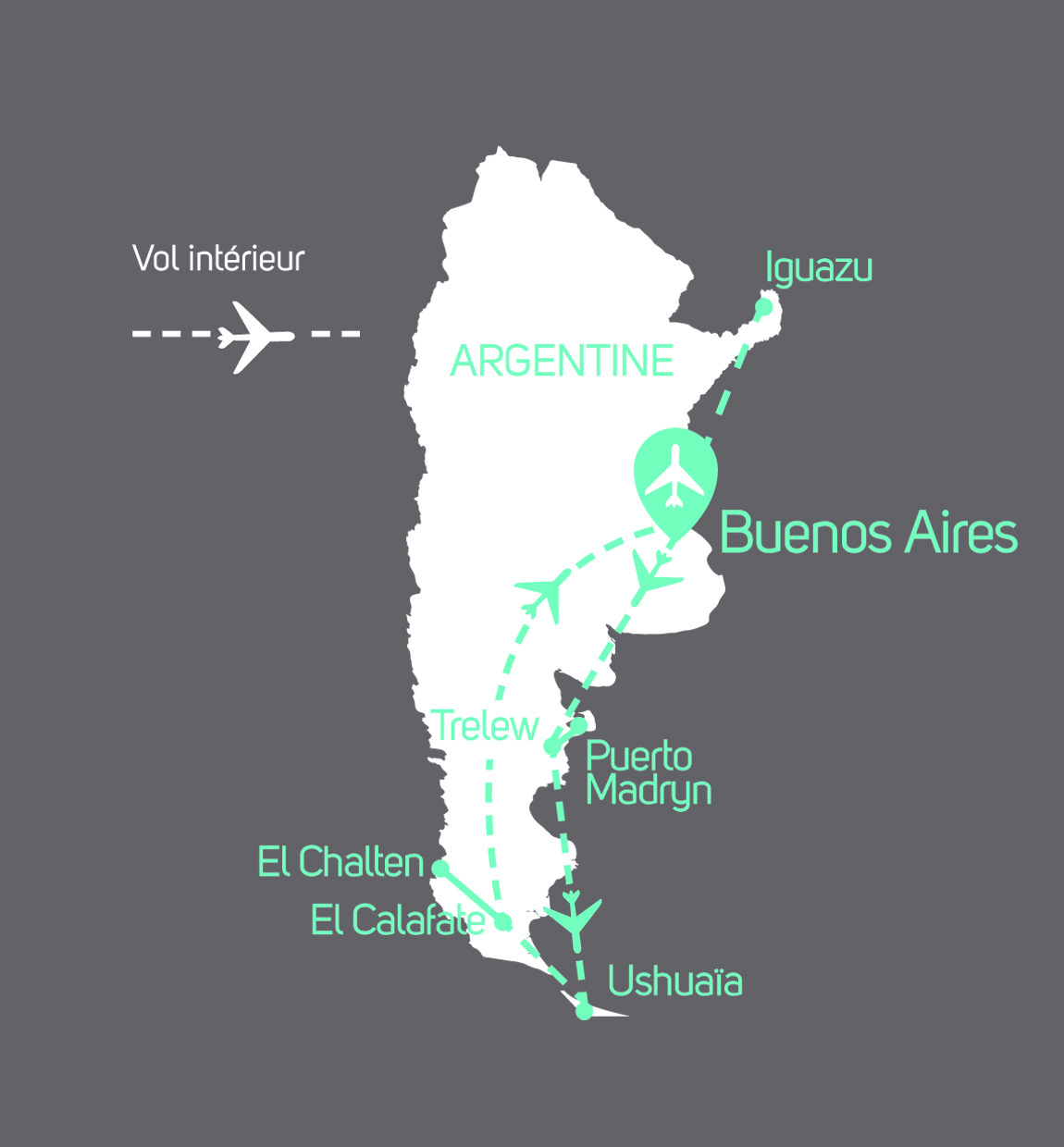 carte Carte Autotour sur mesure Argentine - Paysages Argentins